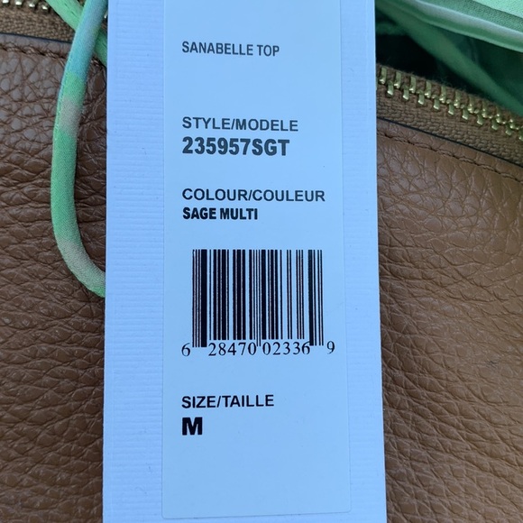 ronny kobo sanabelle  top in sage multi swirl print m new with tags - Picture 3 of 5